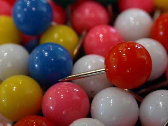 Stecknadeln markieren Pltze sollen Pltze auf der Wandkarte markieren