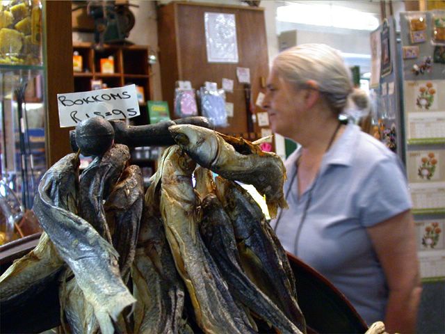 Auch Stockfisch gehrt zum Sortiment