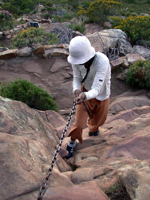 Utandos Freund an der Kette